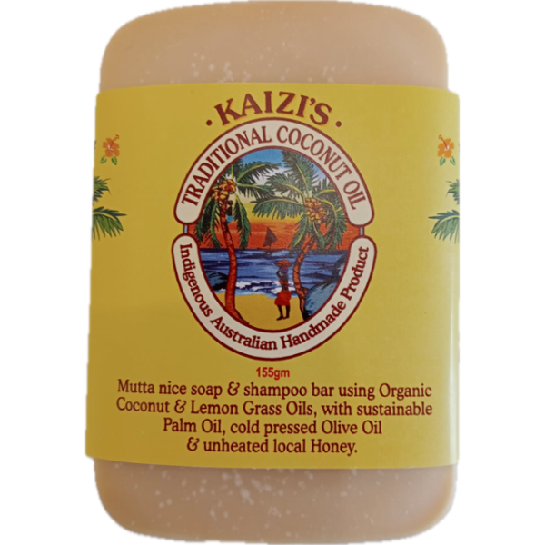 Kaizi's Honey & Lemon Grass Oil Soap & Shampoo Bar