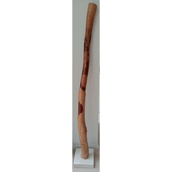 Hand-Carved Didgeridoo with Barramundi Carving by Anthony Saltmere 140cm