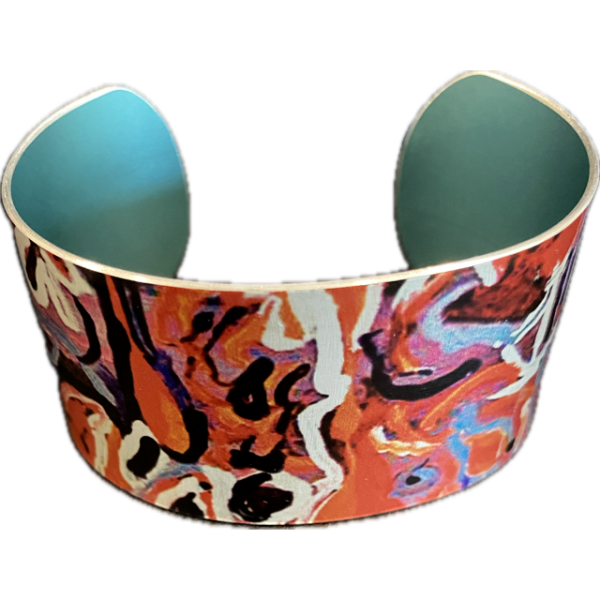 Wide Cuff with Brushtail Possum Dreaming Artwork by Steven Jupurrurla Nelson