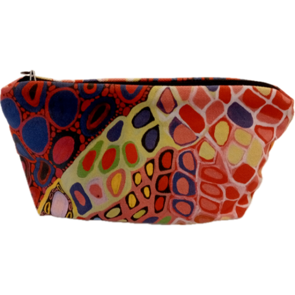 Australian Made Cosmetic Bag with Corals Night & Day Artwork by Amanda Jane Gabori