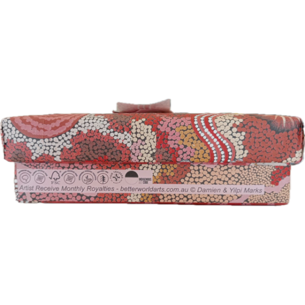 Aboriginal Art Wrapping Paper by Damien & Yilipi Marks - Warlukurlangu Artist (Pinks) - Image 3