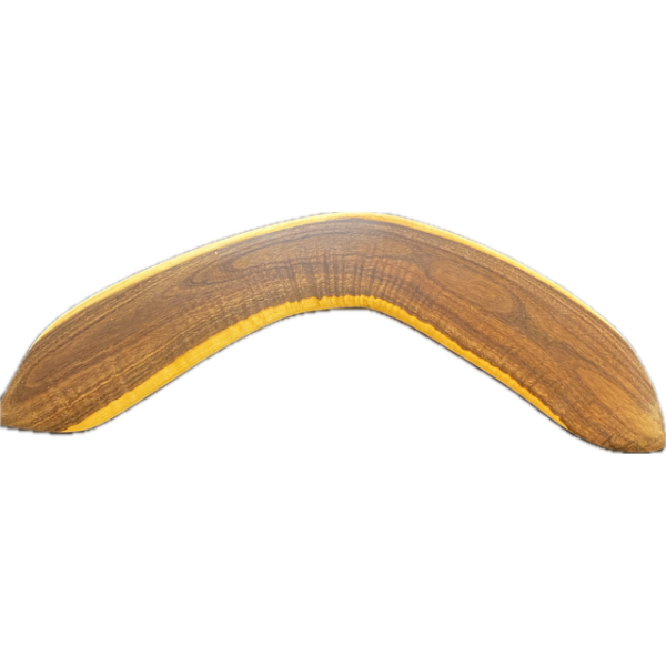 Hand-Carved (Small Thick) Boomerang by Anthony Saltmere 35cm x 13cm - Image 2