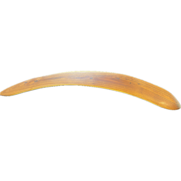 Hand-Carved Boomerang (Light & Dark) by Anthony Saltmere 72cm x 19cm - Image 2