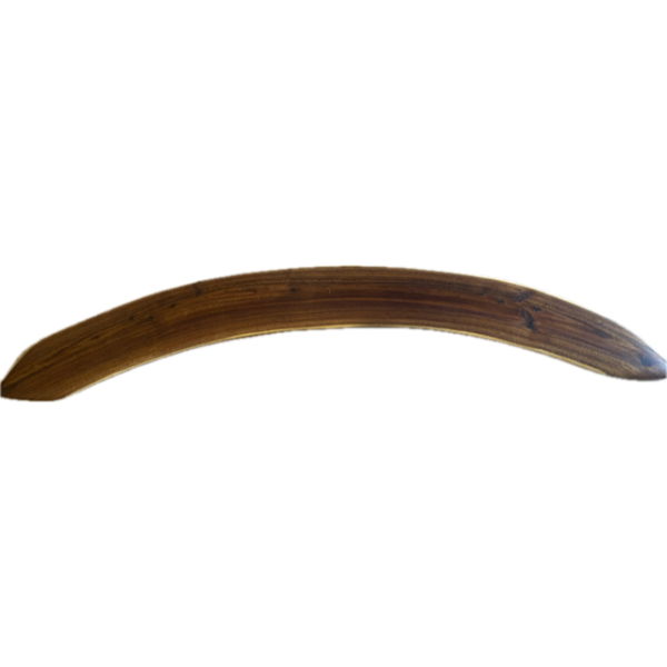 Hand-Carved Boomerang (Dark) by Anthony Saltmere 76cm x 15cm - Image 2