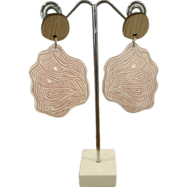 Nargula Jarndu Earrings with Mangal (Clamshell) Design by Marie Manado