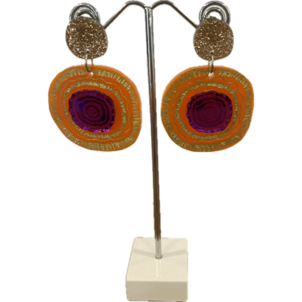 Nargula Jarndu Earrings with Ilordi (Coral) Design by Cecilia Tegan