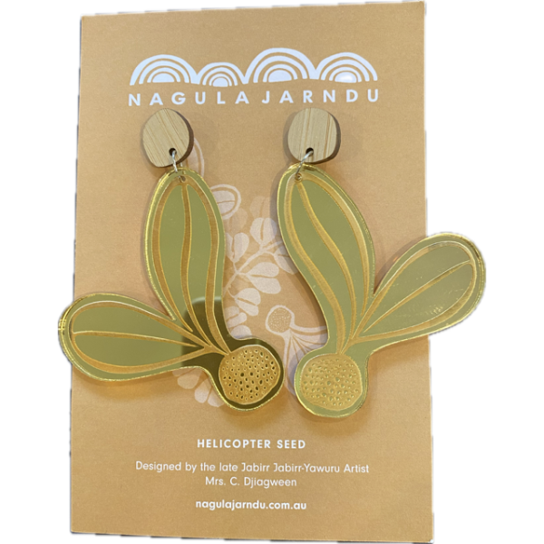 Nargula Jarndu Earrings with Helicopter Seed Design by C Djiagween - Image 2