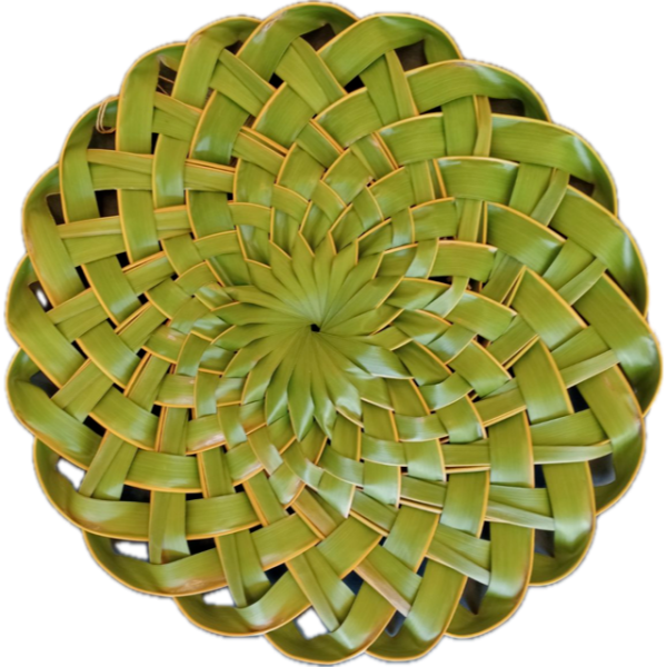 Woven Palm Leaf Mandala Handcrafted by Wasada Gutchen Woven Through Time