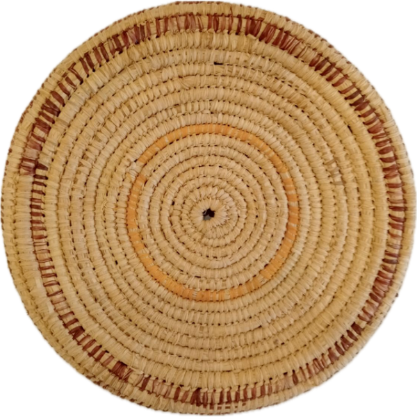 Bonnie Creations Woven Raffia Basket by Bronwyn Milliecon 28cm in Diameter - Image 3