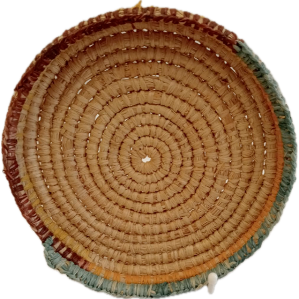 Bonnie Creations Woven Raffia Basket by Bronwyn Milliecon 17.2cm in Diameter - Image 3