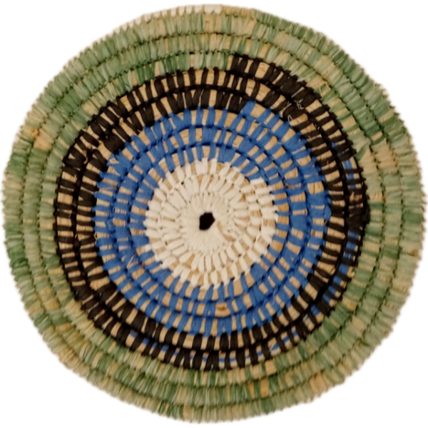 Bonnie Creations Woven Raffia Basket by Bronwyn Milliecon 19.8cm in Diameter - Image 3