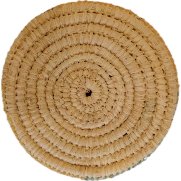 Bonnie Creations Woven Raffia Basket by Bronwyn Milliecon 17.2cm in Diameter - Image 2