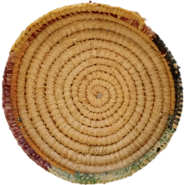 Bonnie Creations Woven Raffia Basket by Bronwyn Milliecon 17.2cm in Diameter