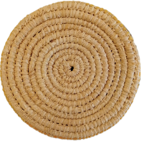 Bonnie Creations Woven Raffia Basket by Bronwyn Milliecon 17.2cm in Diameter - Image 2