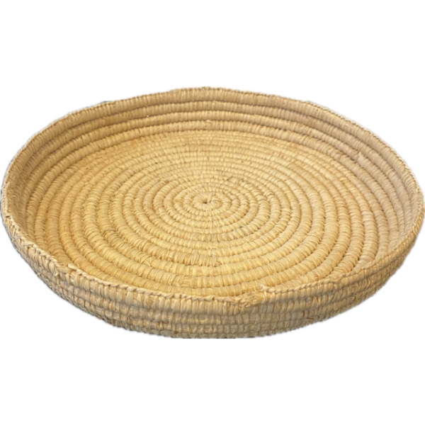 Bonnie Creations Woven Raffia Basket by Bronwyn Milliecon 29cm in Diameter