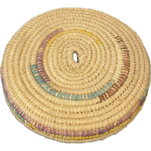 Bonnie Creations Woven Raffia Basket by Bronwyn Milliecon 23cm in Diameter - Image 3