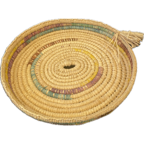 Bonnie Creations Woven Raffia Basket by Bronwyn Milliecon 23cm in Diameter