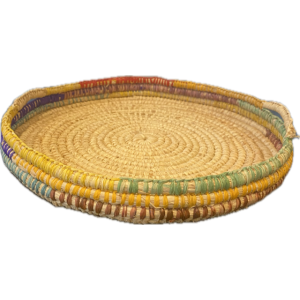 Bonnie Creations Woven Raffia Basket by Bronwyn Milliecon 27cm in Diameter