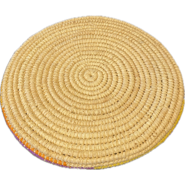 Bonnie Creations Woven Raffia Basket by Bronwyn Milliecon 27.5cm in Diameter - Image 3