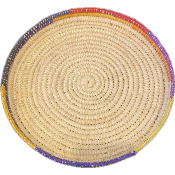 Bonnie Creations Woven Raffia Basket by Bronwyn Milliecon 27.5cm in Diameter