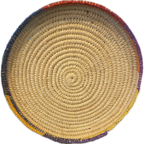 Bonnie Creations Woven Raffia Basket by Bronwyn Milliecon 27.5cm in Diameter - Image 2