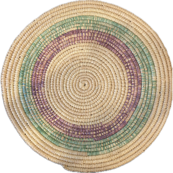 Bonnie Creations Woven Raffia Mat by Bronwyn Milliecon 40cm in Diameter - Image 2