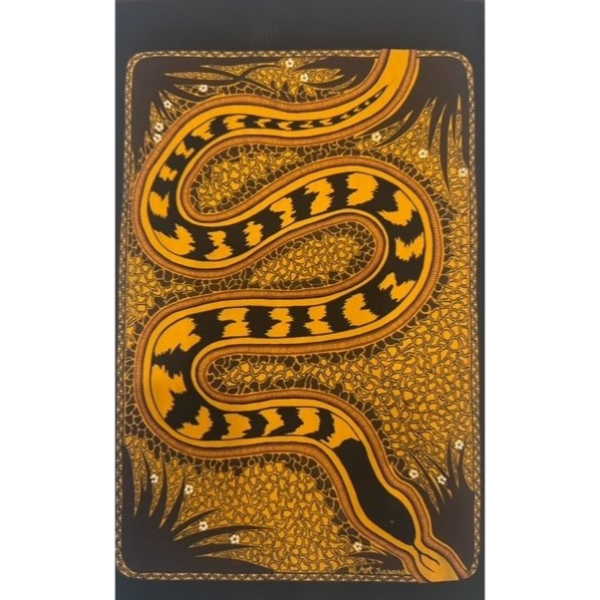 Limited Edition Print Kelly Barclay - Black Headed Python 89.5cm x 64.5cm