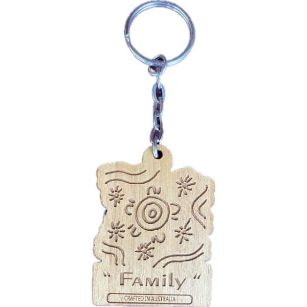 Murra Wolka Keyring with "Family" Artwork