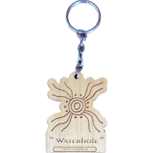 Murra Wolka Keyring with "Waterhole" Artwork