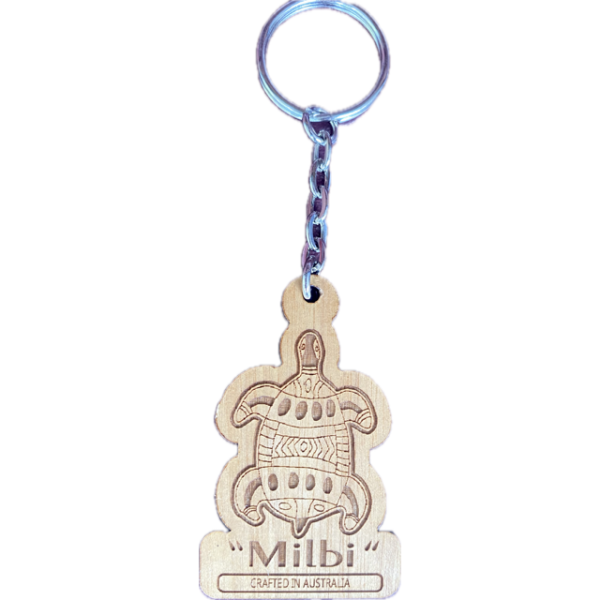 Murra Wolka Keyring with "Milbi" Turtle Artwork