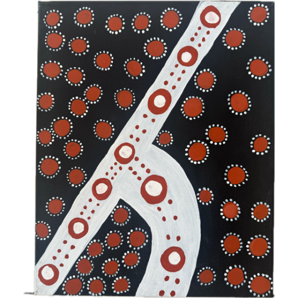 Frank Watt "Dingo Totem" Original Acrylic Painting on Canvas 50cm x 40cm